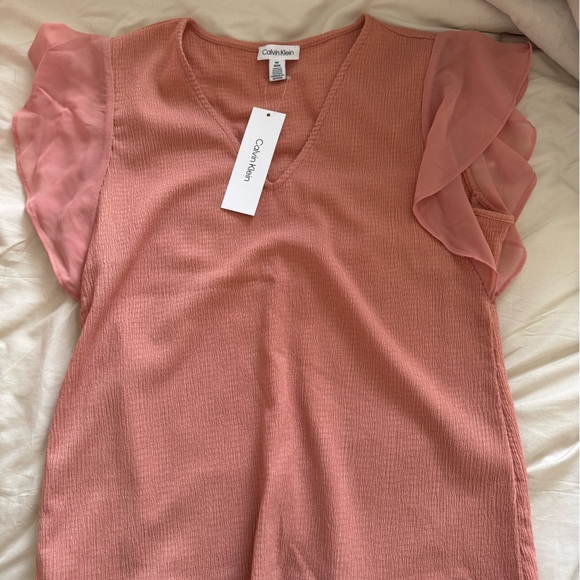 Calvin Klein Coral Textured Dress - Picture 1 of 3